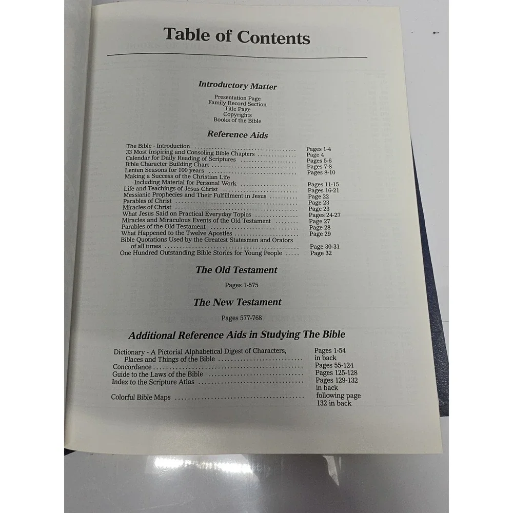 Holy Bible Heirloom Family Bible Masonic Edition, Hard Cover, English, 636 Pages